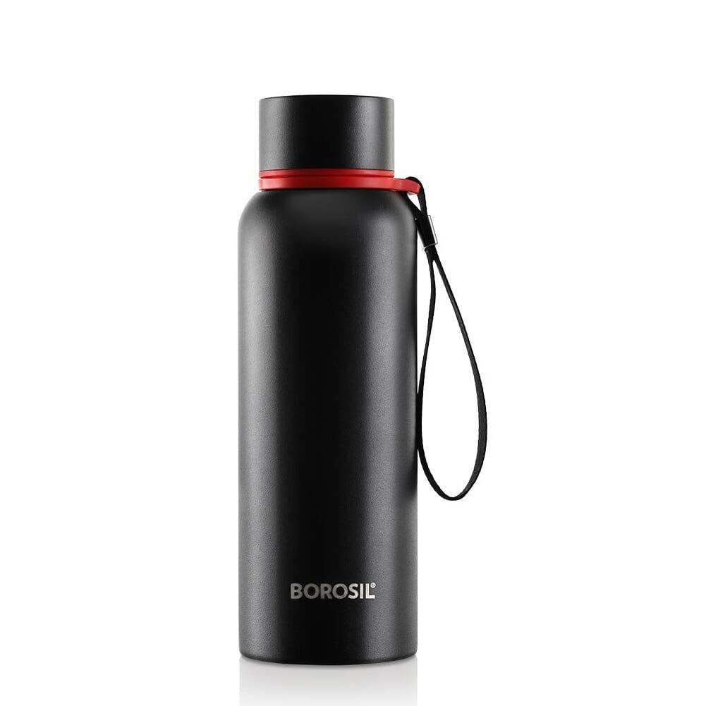 Borosil Hydra Trek Bottle- Black- 700ml